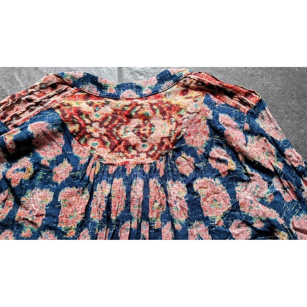 Anthropologie Tiny Patchwork Floral Boho Dress Medium Crochet Prairie Cottagecor - Picture 13 of 16